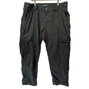 5.11 Tactical Series Mens Black Ripstop Cargo Pants 42x31 Utility Workwear 74251